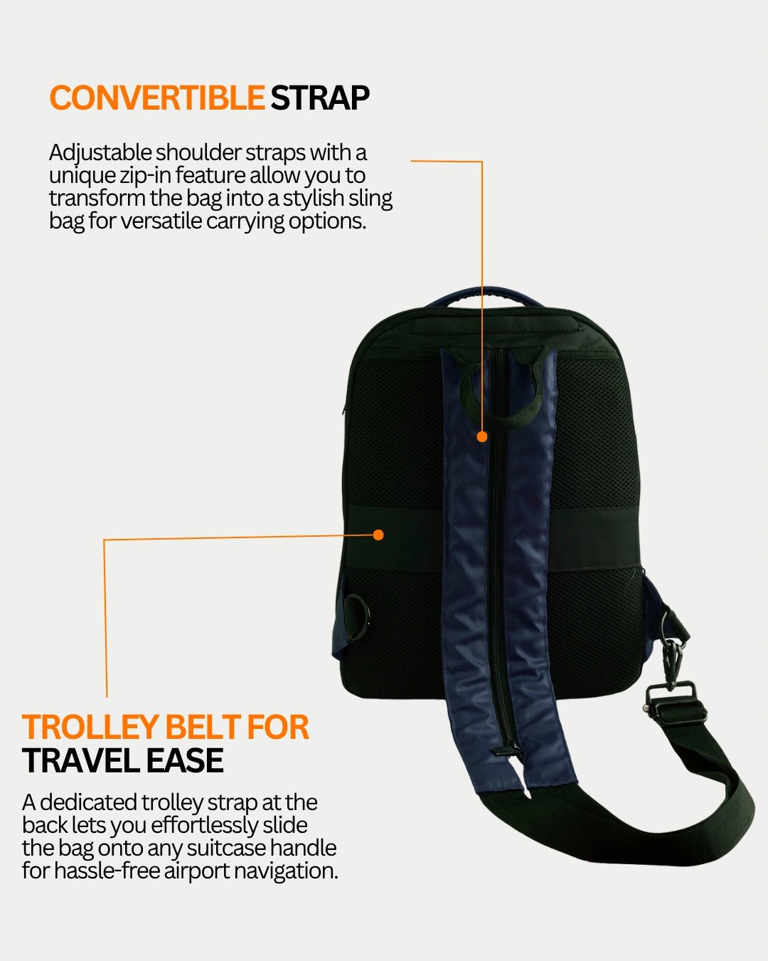 Kyoto Wayfarer Laptop Bag (Navy Blue)