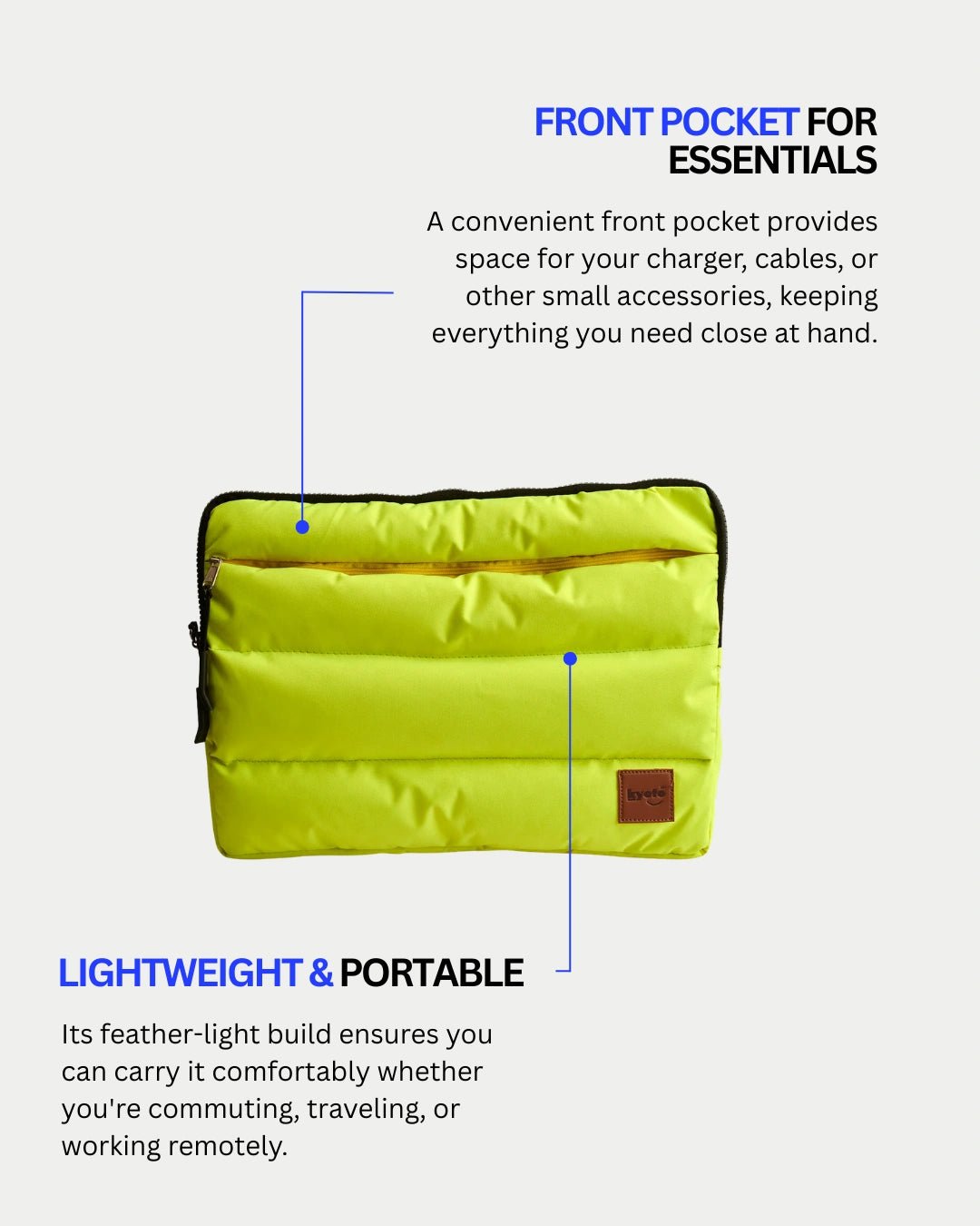 Kyoto Aero Laptop Sleeve (Lime)