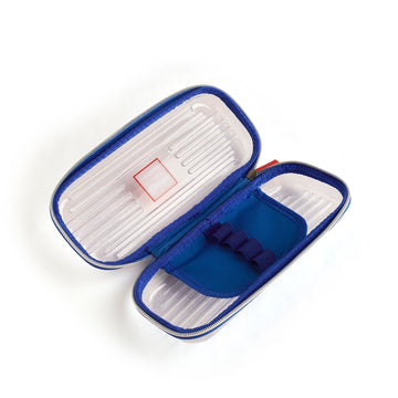 BLUE CLEAR PENCIL CASE-TRANSPARENT