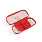 RED CLEAR PENCIL CASE-TRANSPARENT