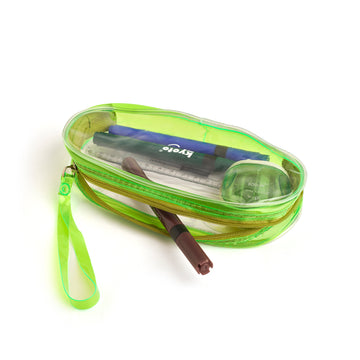 GREEN OVAL PENCIL POUCH