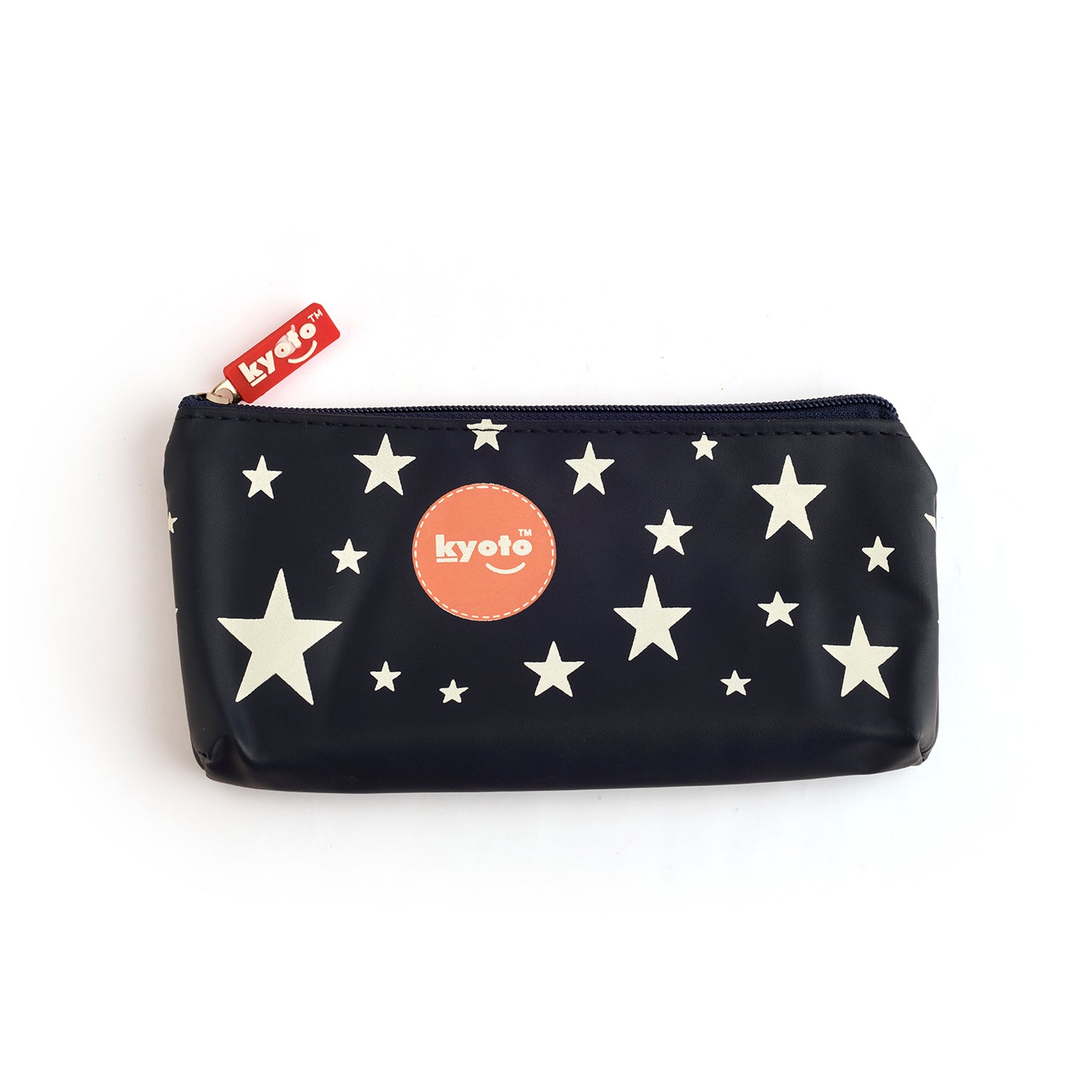BLUE PENCIL POUCH STARS AND DOTS