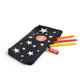 BLUE PENCIL POUCH STARS AND DOTS