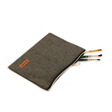 GREY PENCIL POUCH DENIM